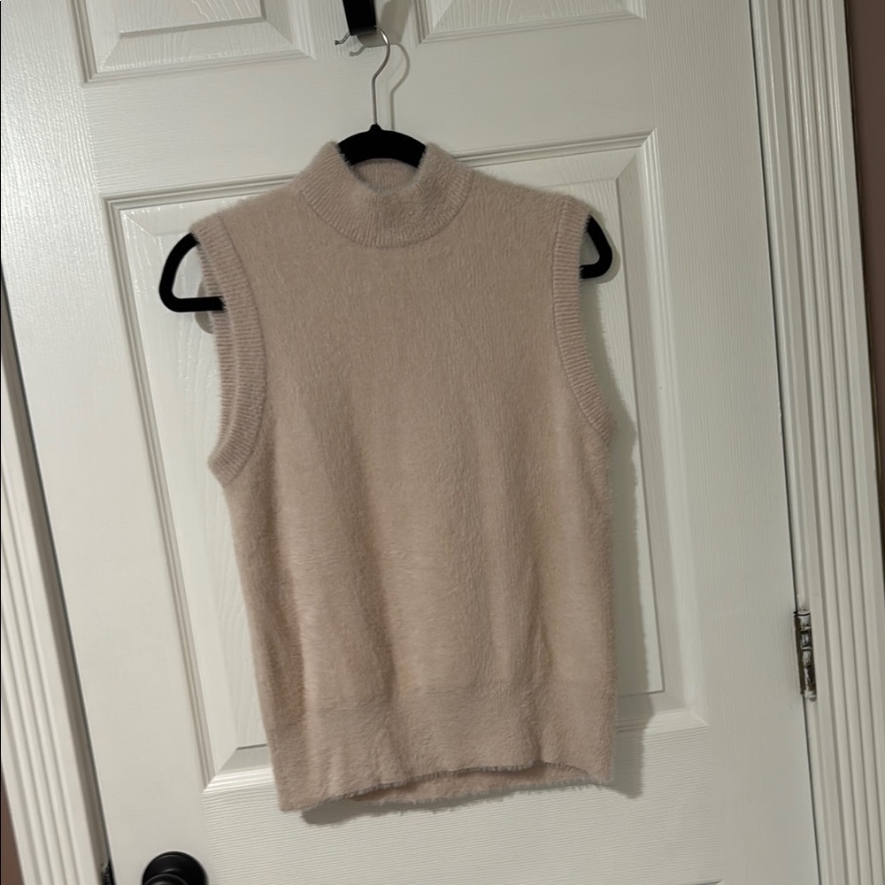 Fuzzy Sleeveless Knit Top